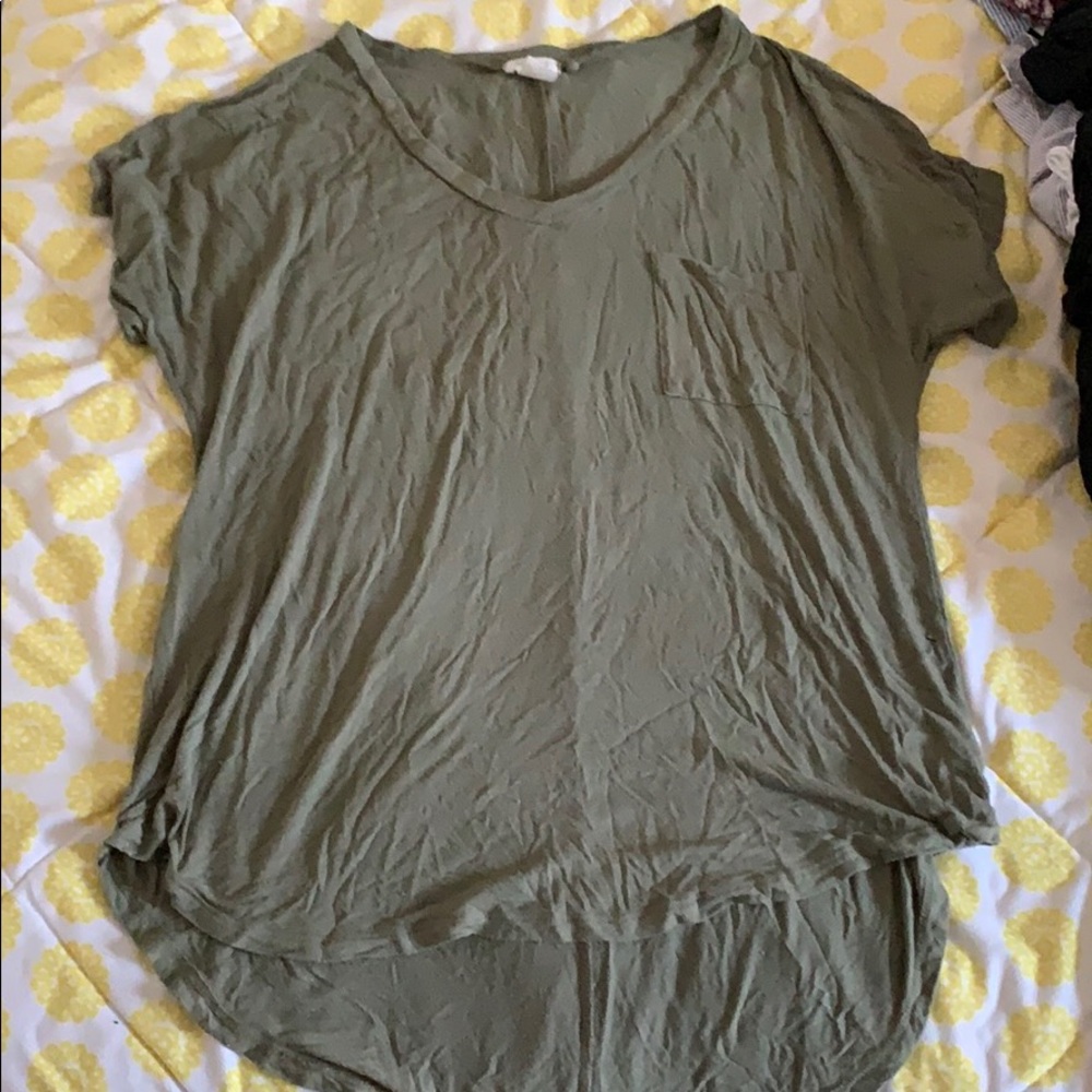 V neck short sleeve